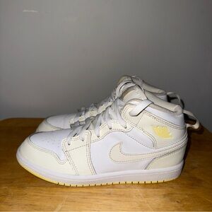 Jordan 1 Mid Sail Light Laser Orange (PS) Size 3Y